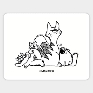 Cartoon Cat Swarmed Sticker